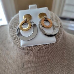 Edforce earrings 2 toned